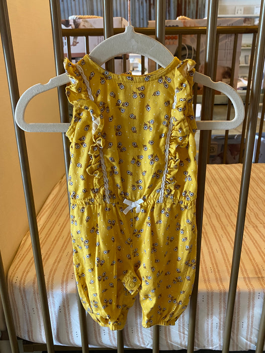 Carter's Yellow Floral Jumpsuit