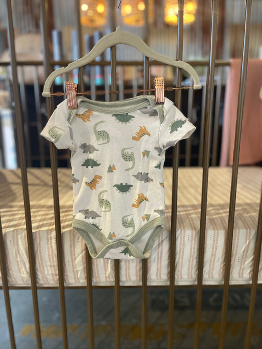 Chickpea Green Dinos & Strips 2-piece Set