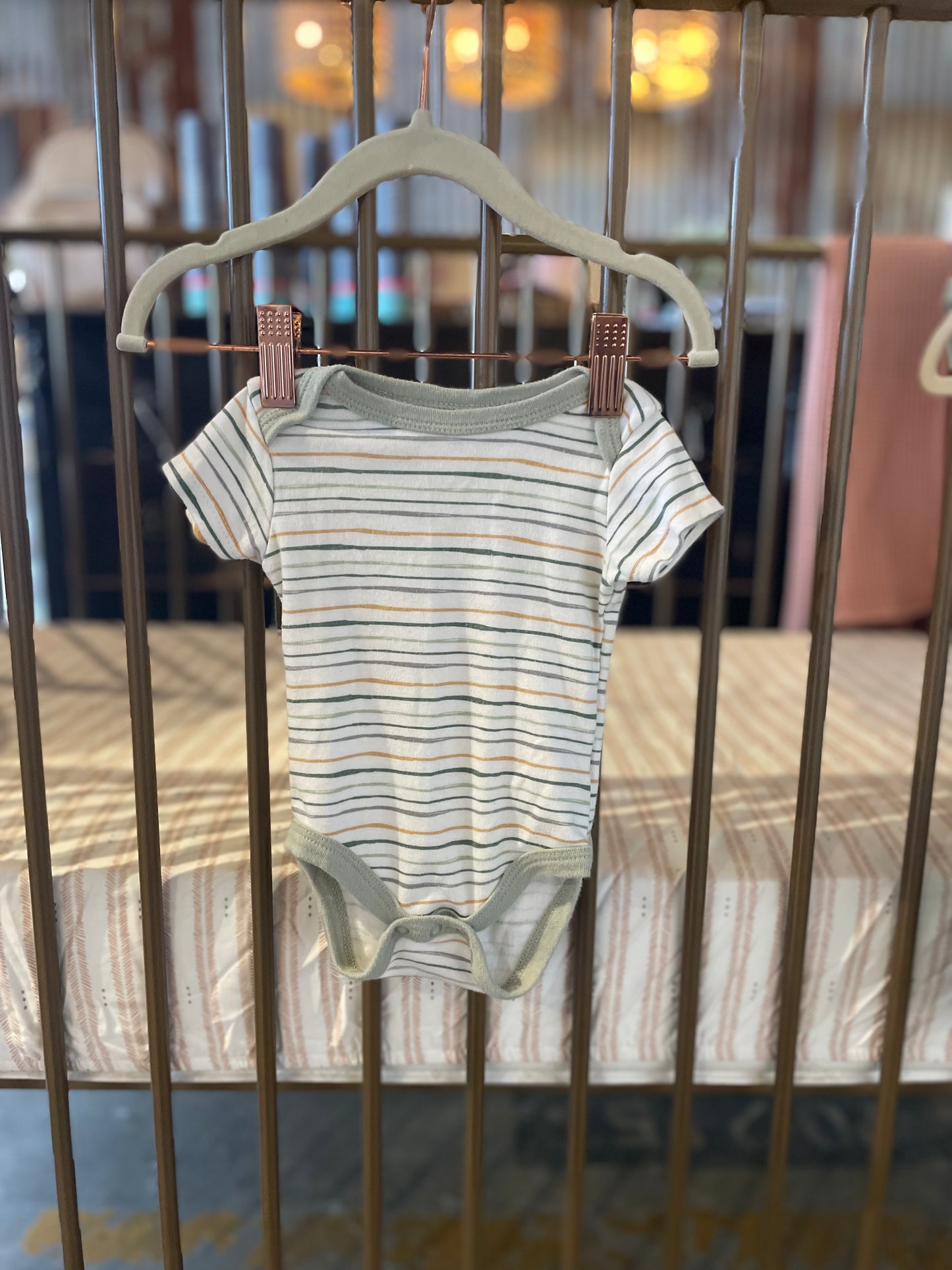 Chickpea Green Dinos & Strips 2-piece Set