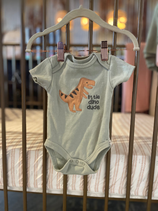 Chickpea "Little Dino Dude" x Carter's Gator Stripes Onesies
