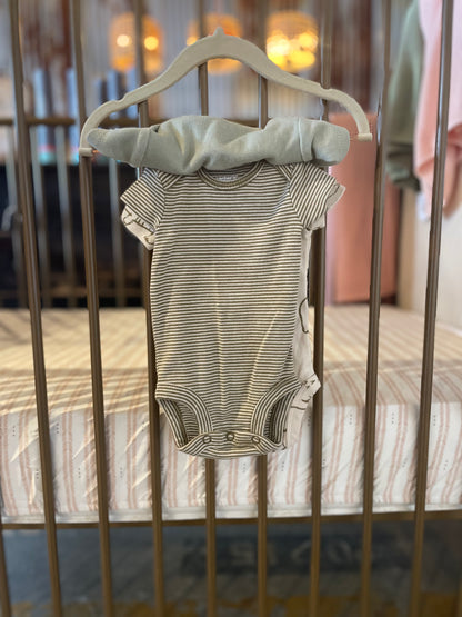 Chickpea "Little Dino Dude" x Carter's Gator Stripes Onesies