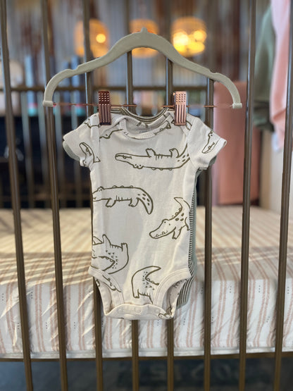 Chickpea "Little Dino Dude" x Carter's Gator Stripes Onesies