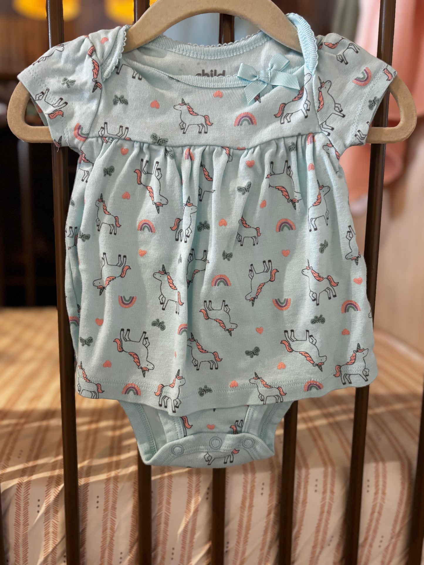 Child Of Mine Blue Unicorn Onesies Dress