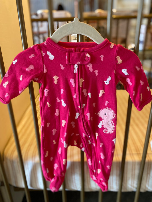 Child Of Mine Pink Sea Horses Sleeper