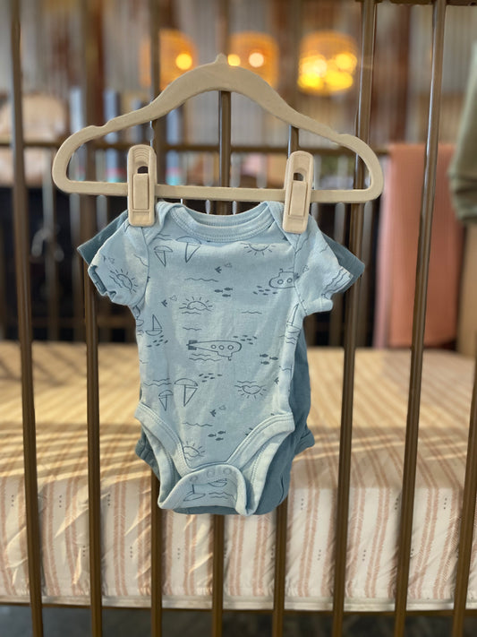 Cloud Island Blue Sea 2-piece Onesies