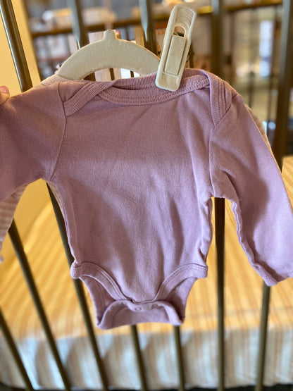 Cloud Island Purple & Pink Stripes 2-piece Onesies