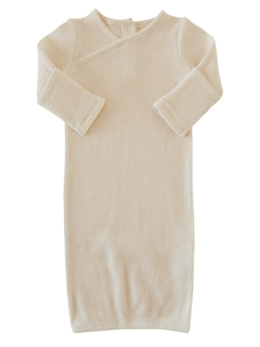 Cream Waffle Gown