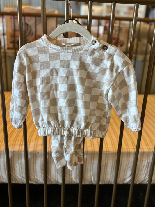 Cream Checker 2-piece Outfit