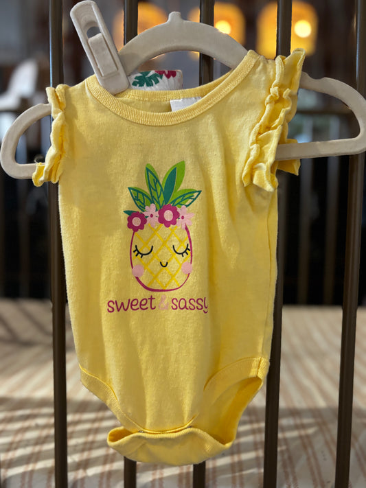 Cutie Pie "Sweet & Sassy" Onesie and Short Set