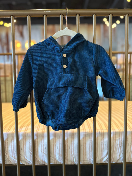 Dark Frosty Blue Bubble Romper