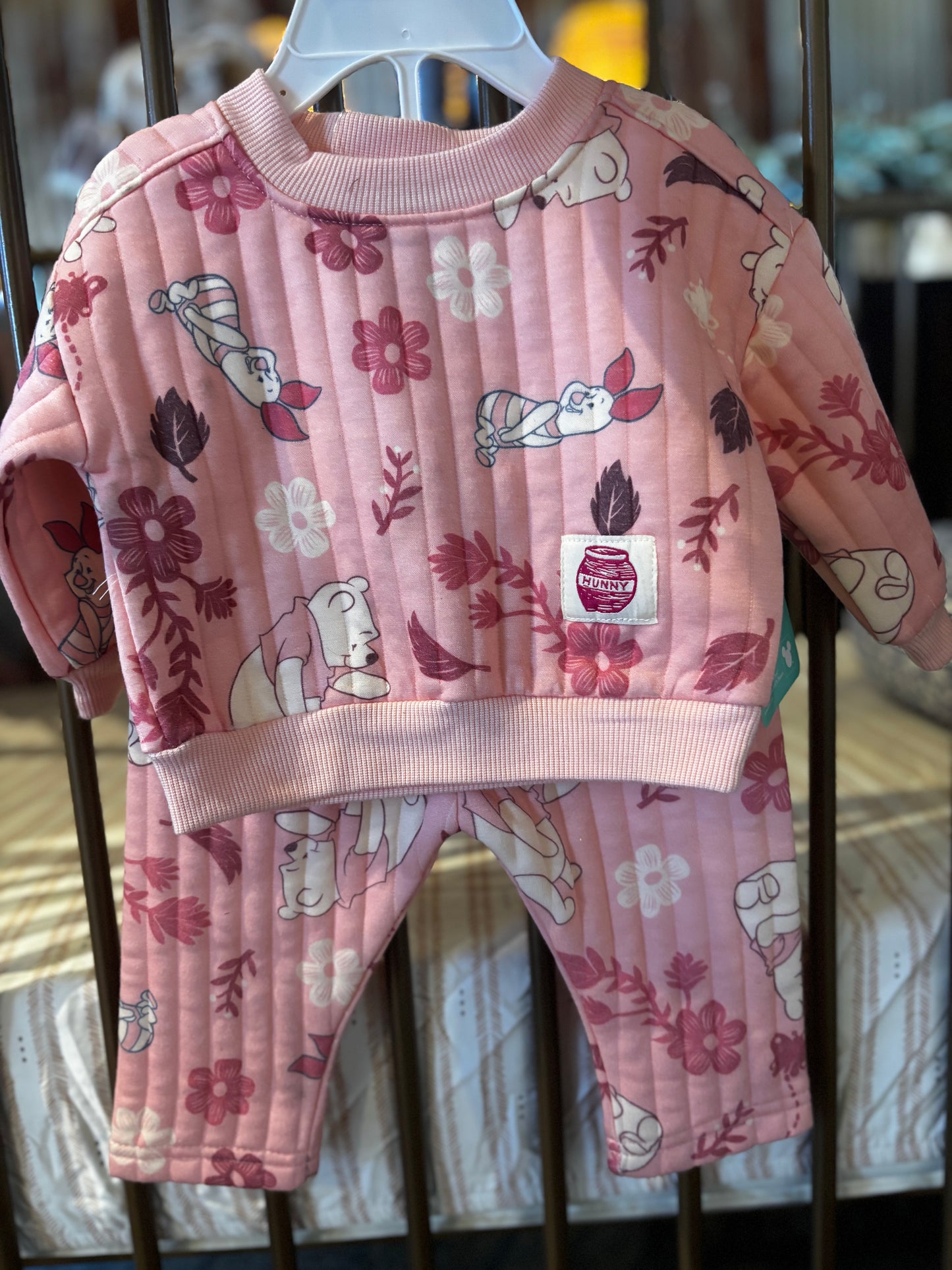 Disney Baby Pink Winnie The Pooh  2-piece Outfit