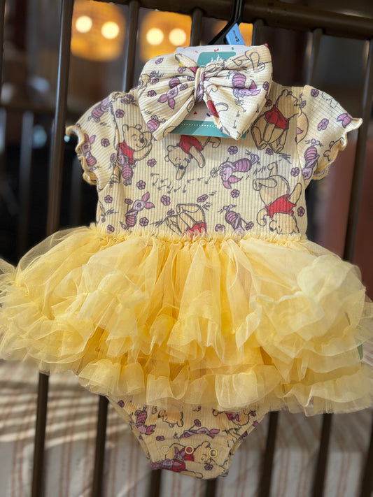 Disney Baby Winnie The Pooh Dress With Headband