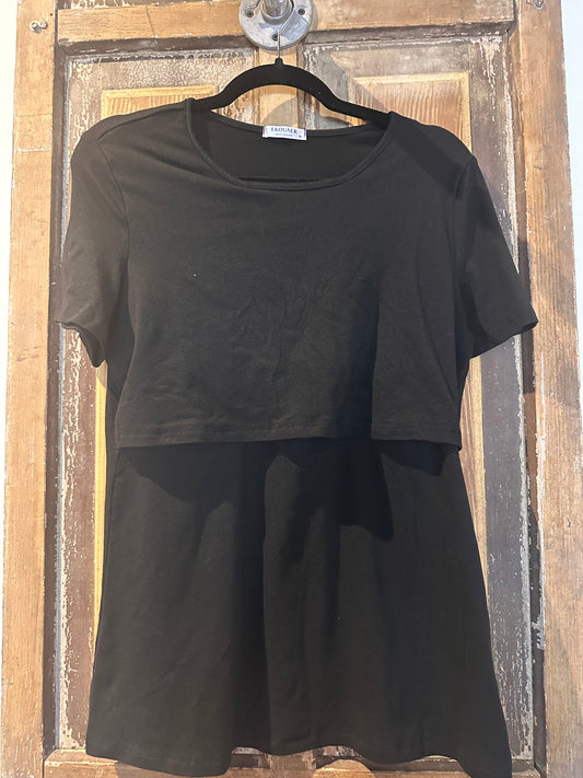 EKOUAER Black Nursing Top