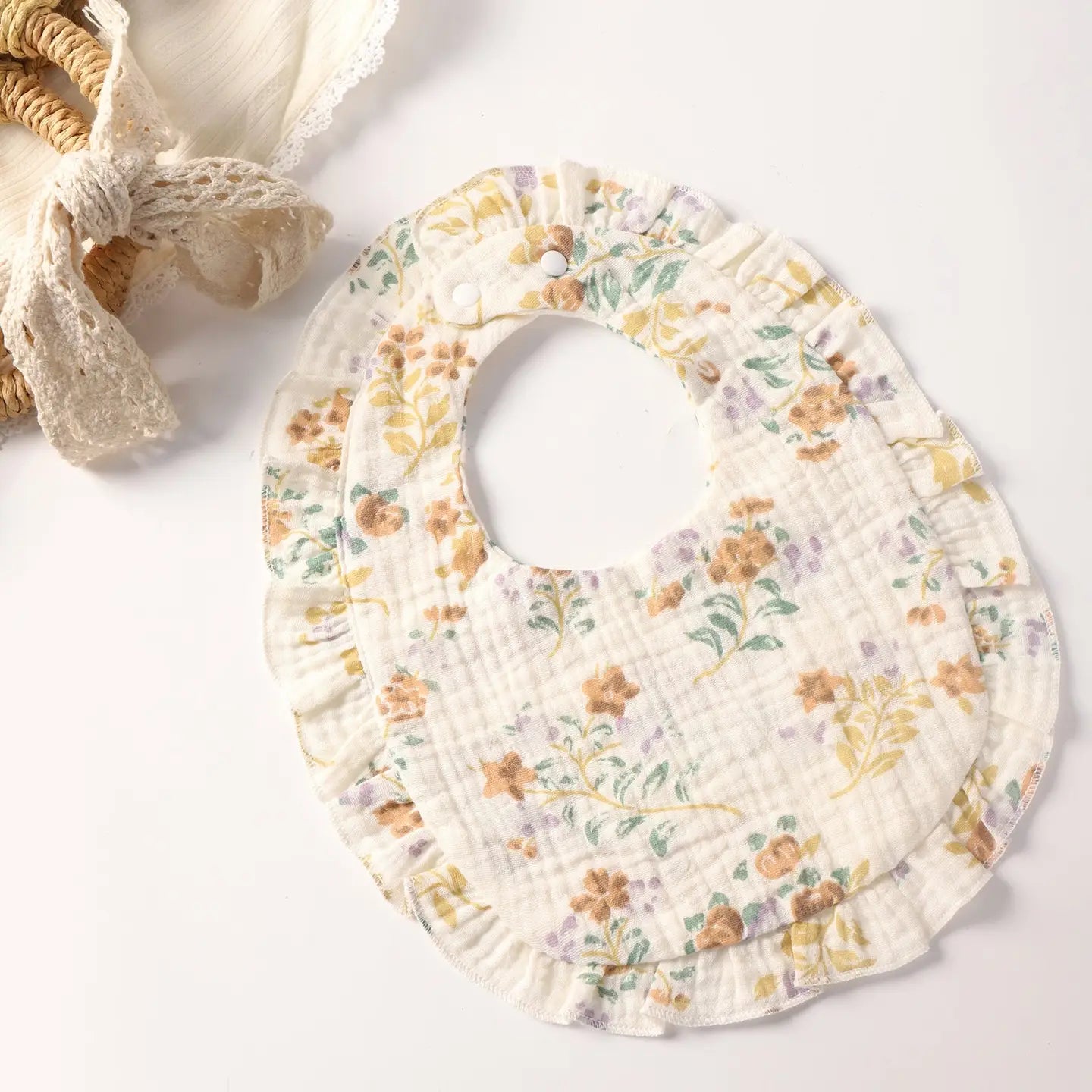 Cotton Ruffle Bibs