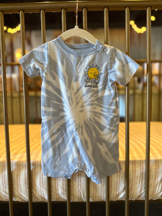 Garanimals Blue Tye Dye "Happy Days" Romper
