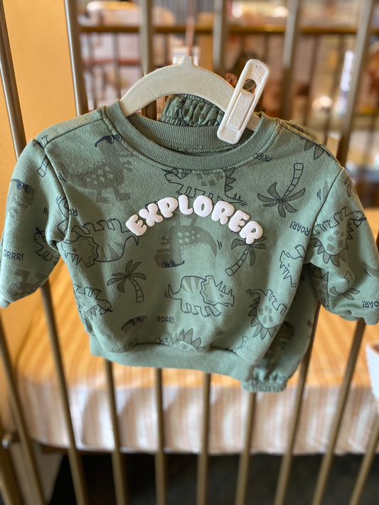Garanimals Green Dino "Explorer" Sweat Set