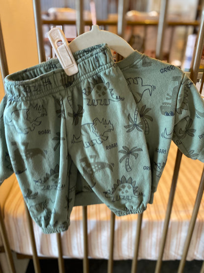 Garanimals Green Dino "Explorer" Sweat Set