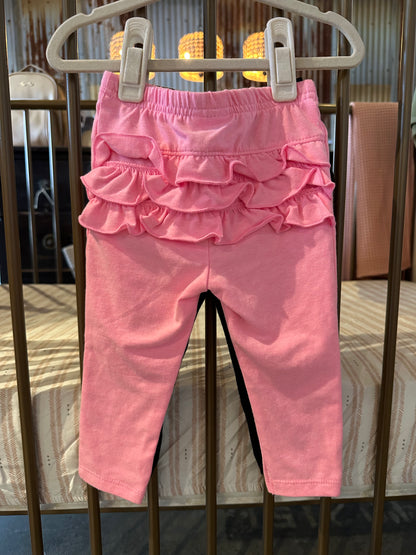 Garanimals Pink And Black Ruffle Detail Pant Set