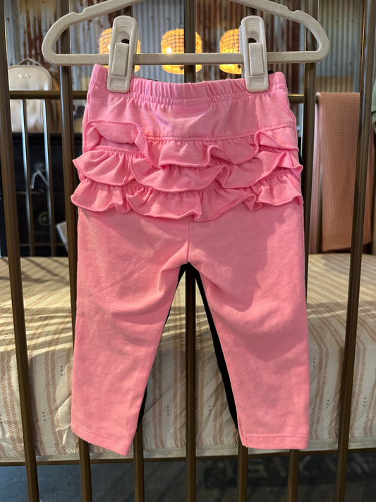 Garanimals Pink And Black Ruffle Detail Pant Set