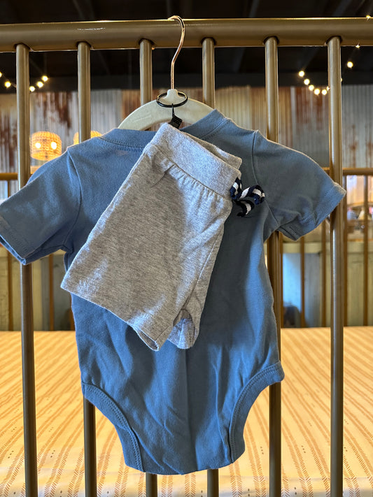 Garanimals "Smile & Wave" Blue 2-piece Outfit