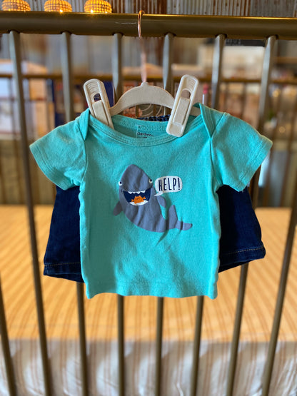 Gerber Crab "Help" 2-piece Outfit