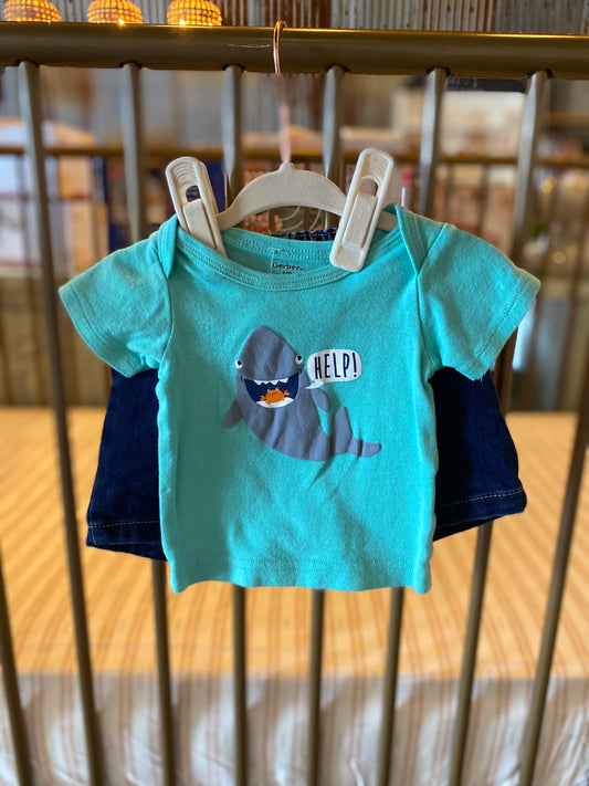 Gerber Crab "Help" 2-piece Outfit