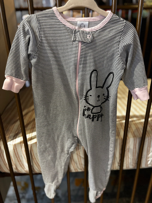 Gerber "So Happy" Black Striped Bunny Sleeper