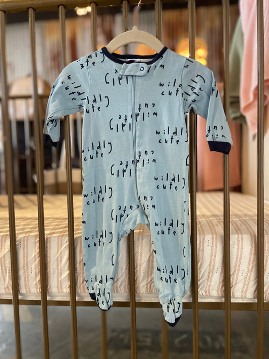 Gerber "Wildly Cute" Light Blue & Navy Sleeper