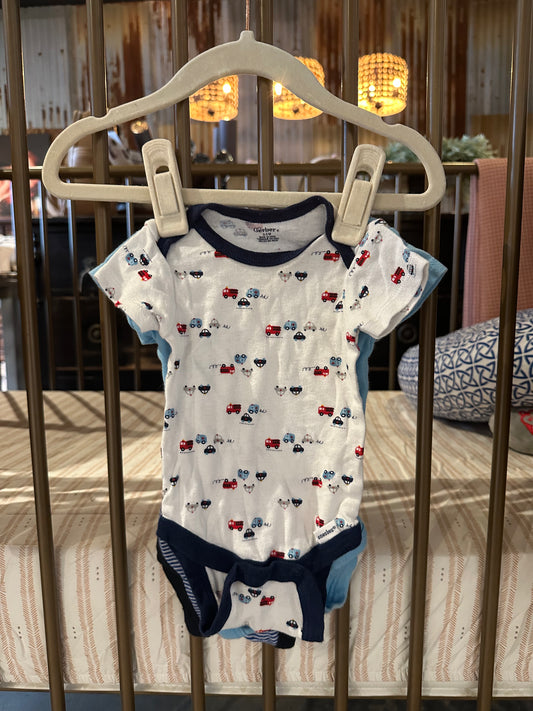 Gerber X Carter's Blue 3-piece Onesies
