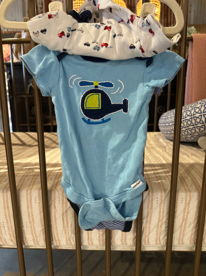 Gerber X Carter's Blue 3-piece Onesies