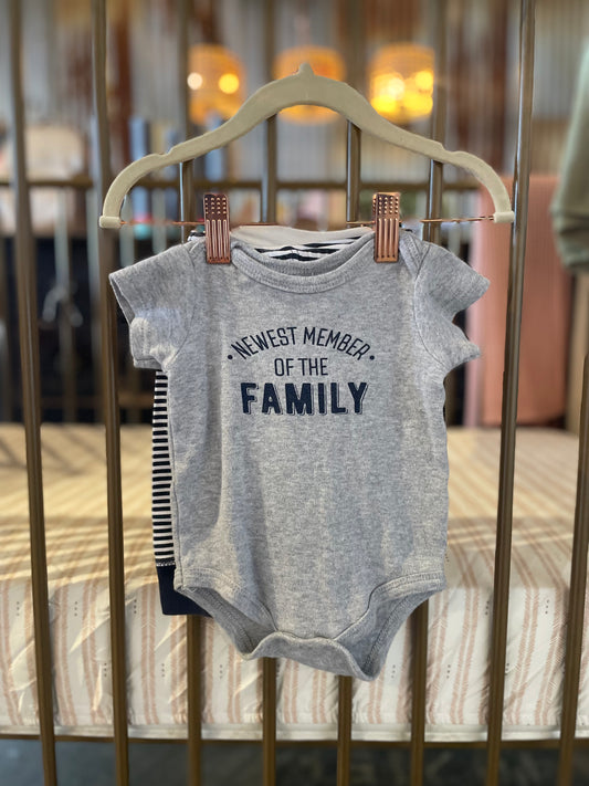 HB X Carter's "Newest Member Of The Family" 3-piece Set