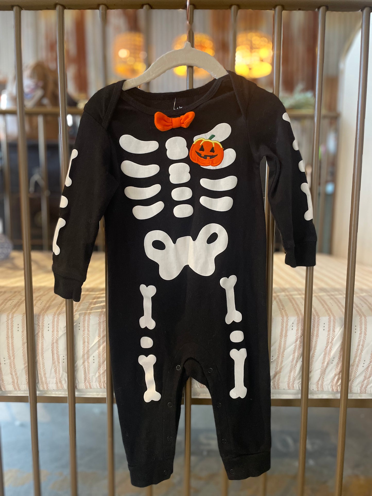 Halloween Bowtie Skeleton Jumpsuit