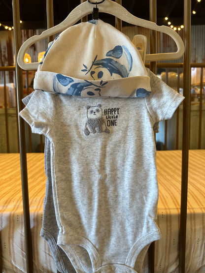 "Hanging With Mommy" X "Happy Little One " Onesies + Hats