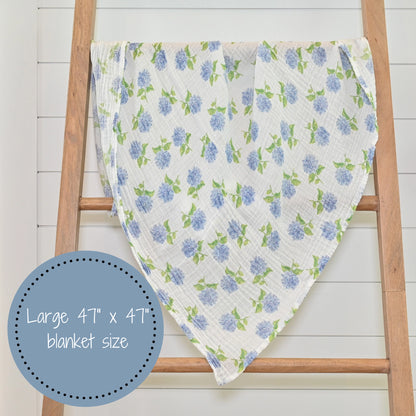 Hydrangea Baby Muslin Swaddle