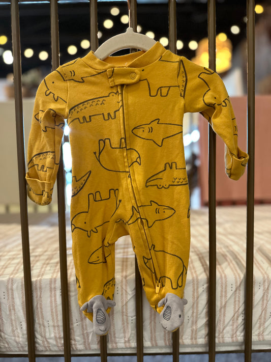 Child Of Mine Mustard Yellow Shark Sleeper