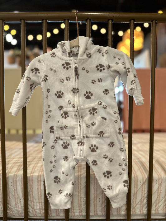 Carter's Dog Print Fuzzy Jumpsuit
