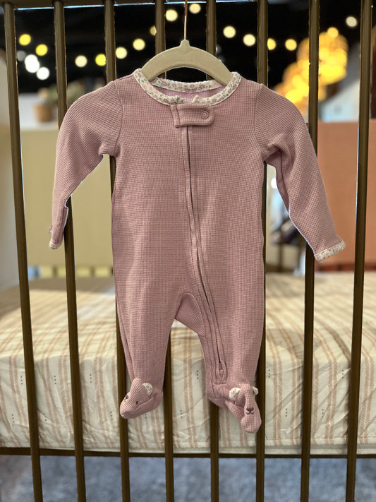 Carter's Purple Floral Ribbed Sleeper