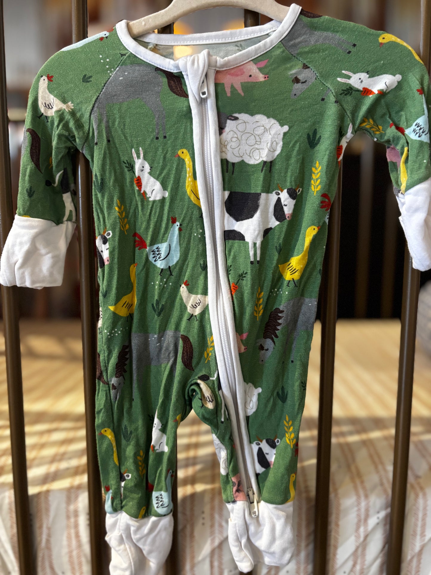 Little Sleepies Bamboo Farm Animals Zippy