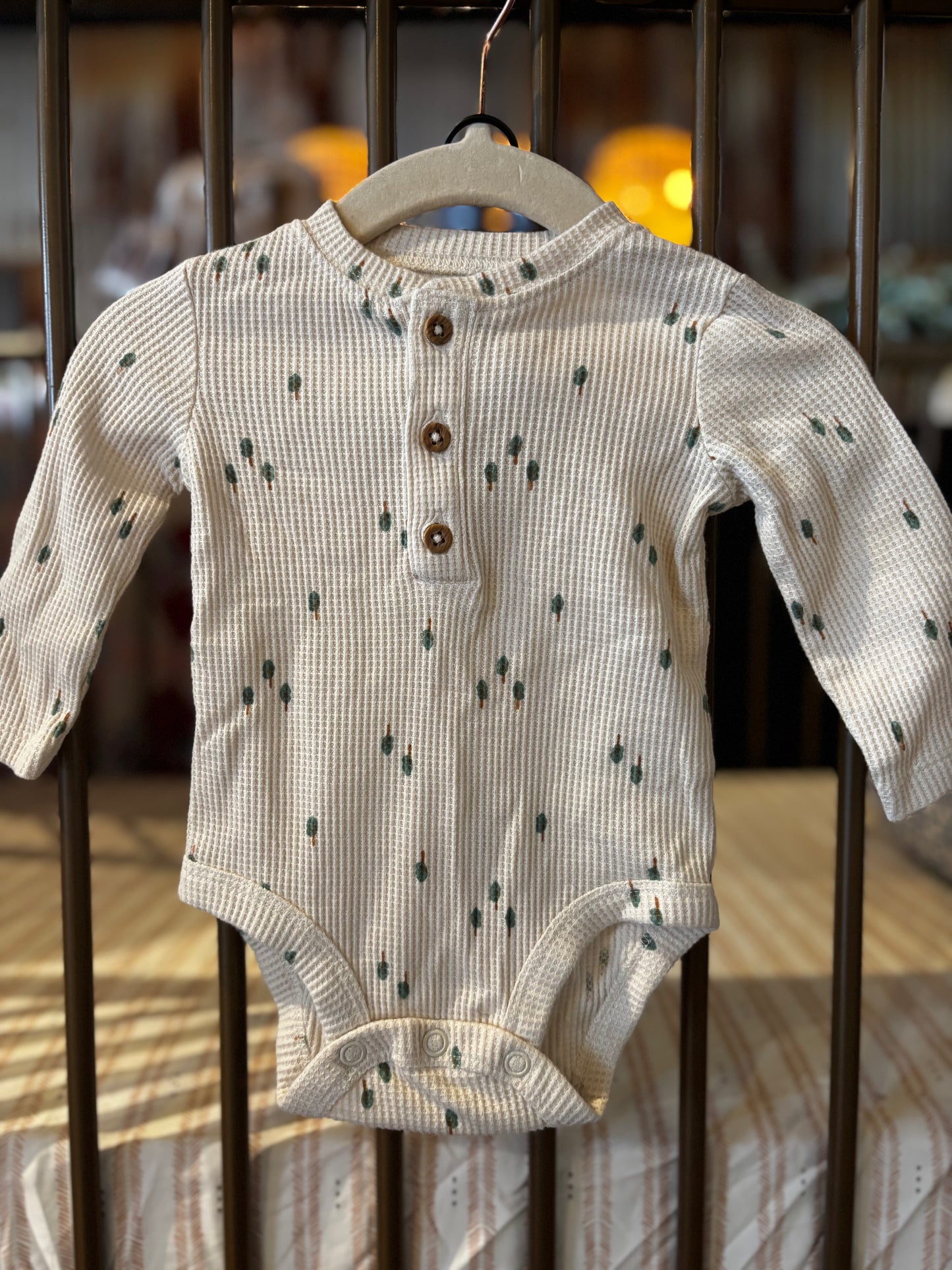 Woven Tree Onesie And Pans Set