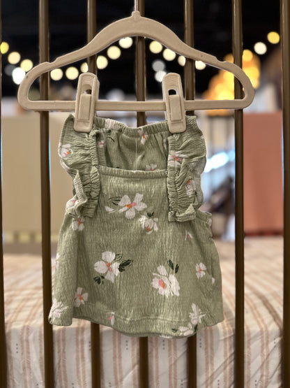 Carter's Green & flower 2-Piece Outfit