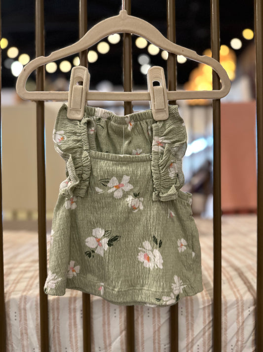 Carter's Green & flower 2-Piece Outfit