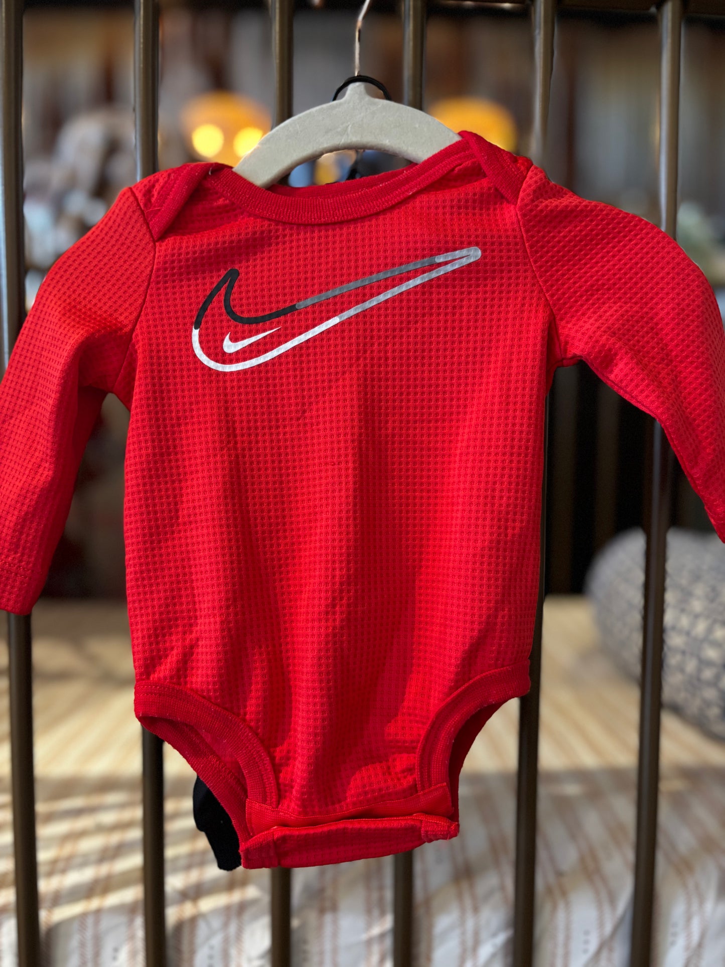 Red Nike Dri-Fit Onesie And Pants Set
