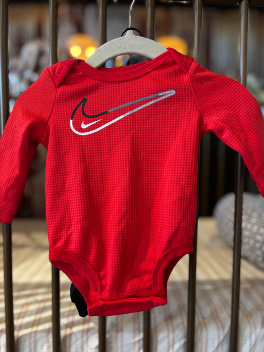 Red Nike Dri-Fit Onesie And Pants Set