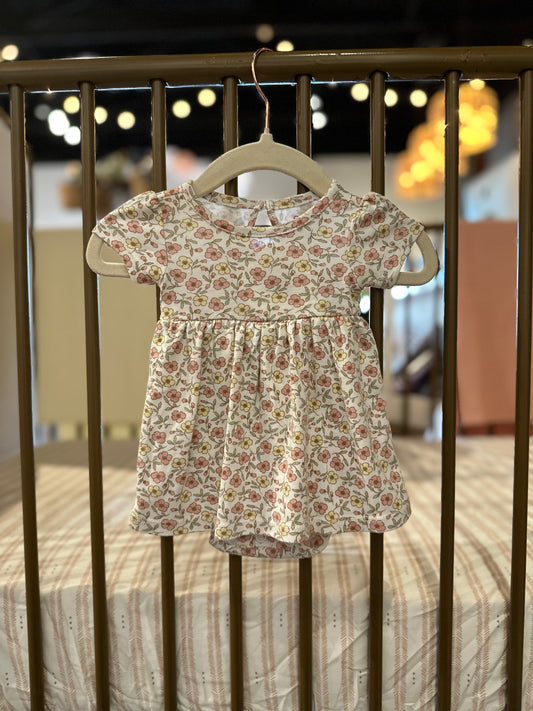 Carter's Pink & Yellow Floral Bodysuit Dress