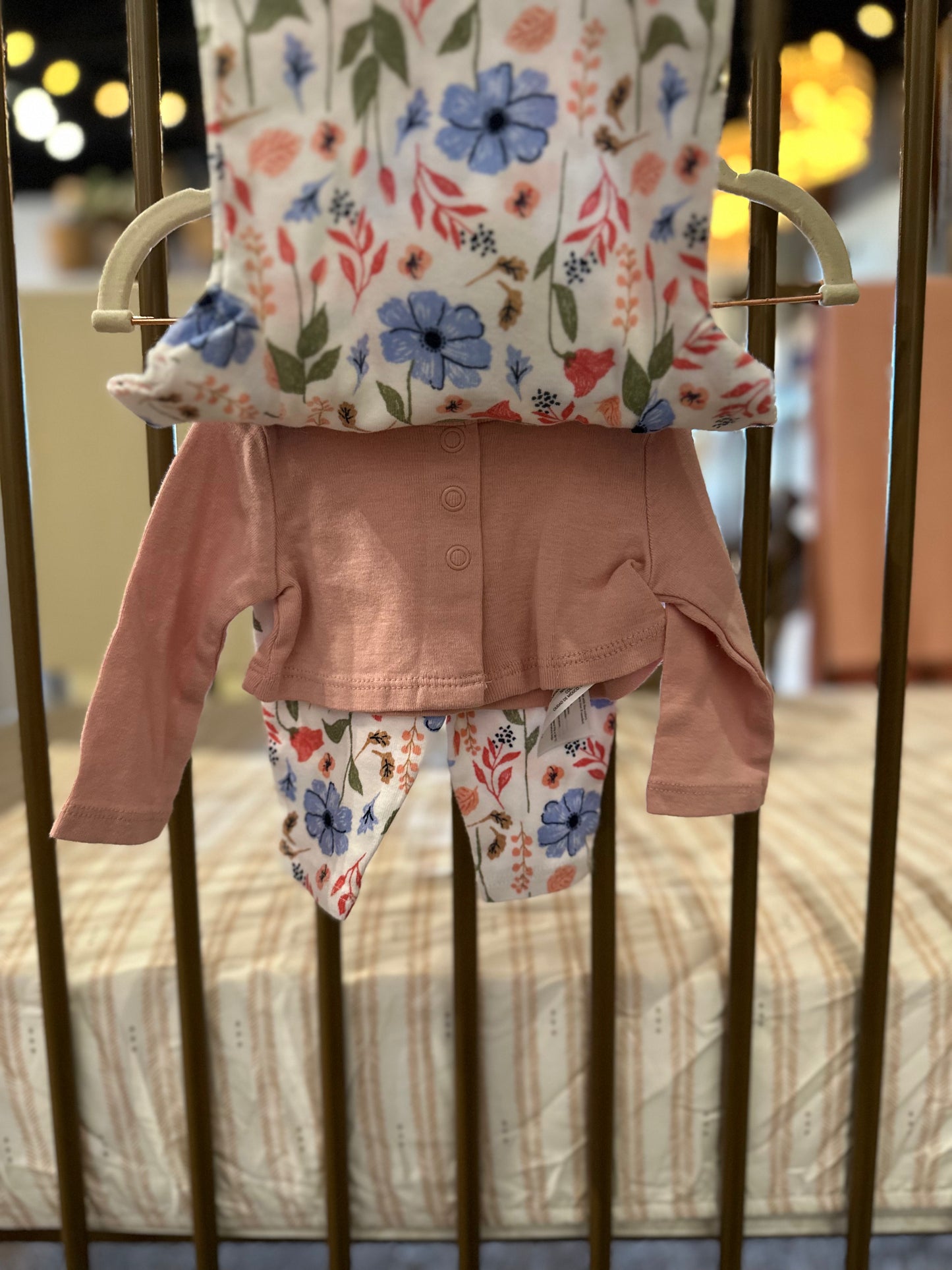 Carter's floral 3-piece Outfit With Pink Jacket
