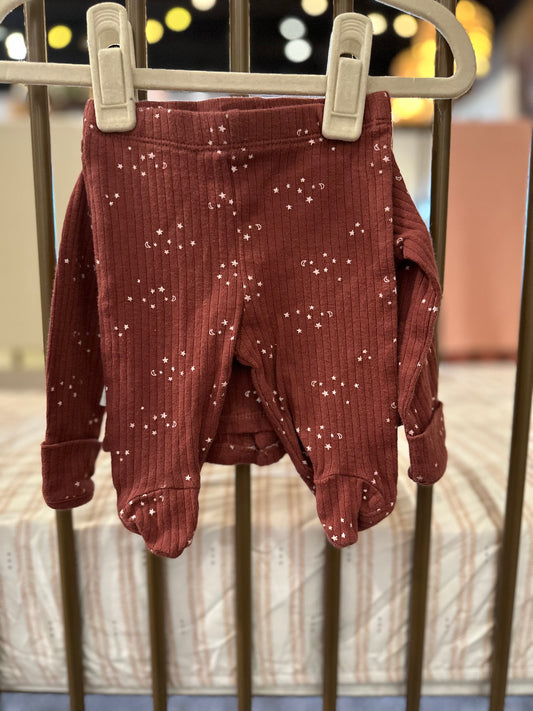Gerber Maroon Stars 2-Piece Outfit Set