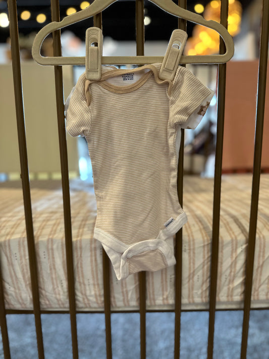Gerber Striped Brown Bear Onesie