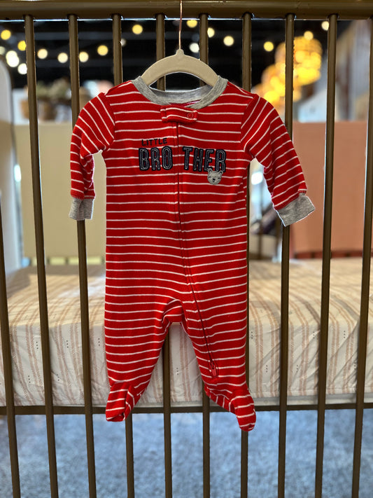 Carter's Red "Little Brother" Stripes