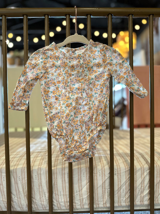 OshKosh Orange flower Bubble Romper