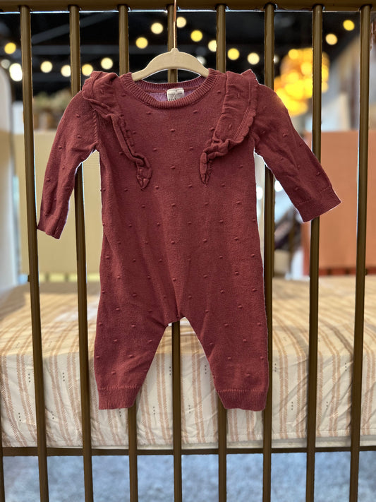 Carter's Purple Poka Dot Ruffle Jumpsuit